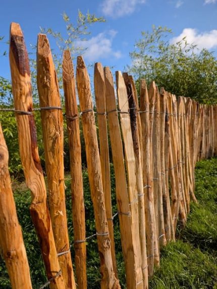 Ganivelle fendue châtaignier H1,00m écart 7/8 cm Rlx de 10 ml